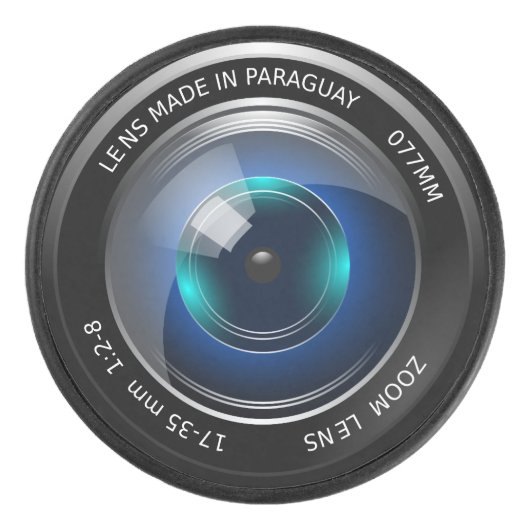 Camera Lens Ice Hockey Puck (Voorkant)