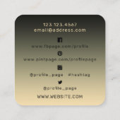 Camera lens lijst vierkante visitekaartje (Achterkant)