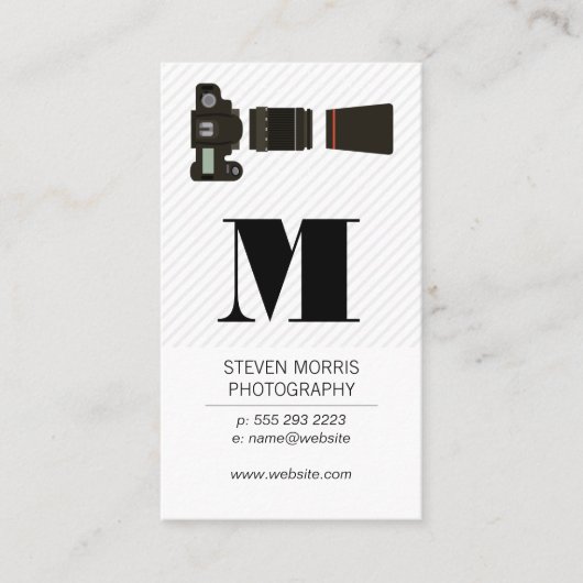 Camera Lens | Monogram Visitekaartje (Voorkant)