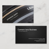 Camera Lens Store - zwarte en witte fotograaf Visitekaartje (Voorkant / Achterkant)
