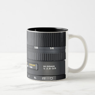 Camera Lens Tweekleurige Koffiemok