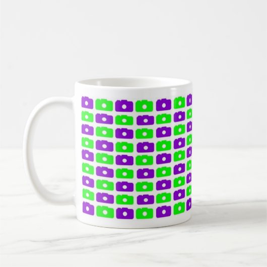 Camera Love Mok (groen en Paars) (Links)