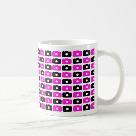 Camera Love Mok (zwart en roze) (Rechts)