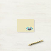 Camera met Azure Blue Leaves en Butterflies Post-it® Notes (Op bureau)