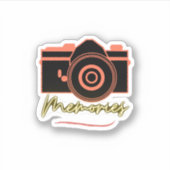 camera met herinneringstekst ticker sticker (Voorkant)