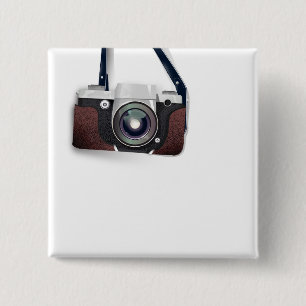 camera met stijl vierkante button 5,1 cm