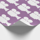 CAMERA MOTIF VOOR lila EN WITTE CINEN Cadeaupapier (Hoek)