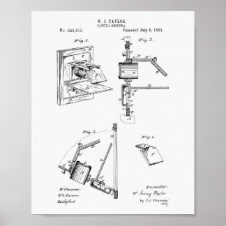 Camera Obscura 1881 Patent Art - Witboek Poster
