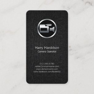 Camera Operator Camera Zwart Grunge Visitekaartje