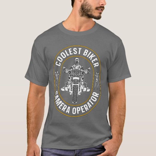 Camera Operator Coolest Biker Camera Movie Maker g T-shirt (Voorkant)