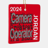 Camera Operator Extraordinaire CUSTOM Keramisch Ornament (Rechts)