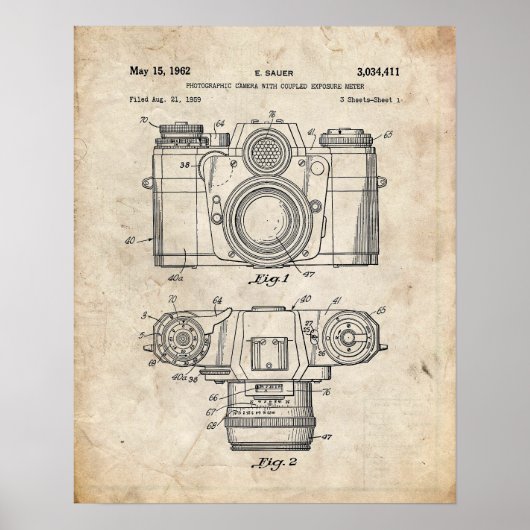 Camera Patent Poster (Voorkant)