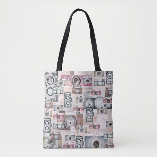 Camera Patroon Canvas tas (Voorkant)