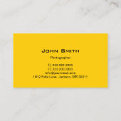 Camera Pictogram Plain Black Fotograaf Visitekaartje (Achterkant)