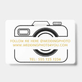Camera-pictogram Weddenschap fotograaf Zakelijke b Badge (Achterkant)