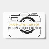 Camera-pictogram Weddenschap fotograaf Zakelijke b Badge (Voorzijde)