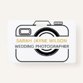 Camera-pictogram Weddenschap fotograaf Zakelijke b Badge (Voorkant)