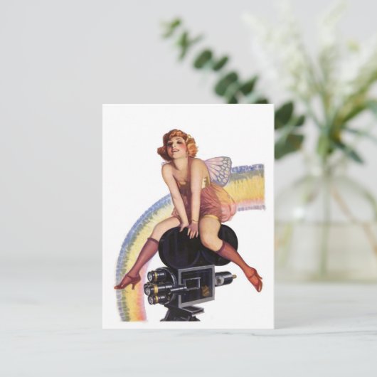 Camera Pose met Bow Briefkaart (Staand voorkant)