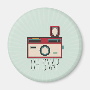  camera Retro Let op Oh Snap Magneet