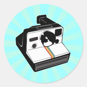  camera ronde sticker