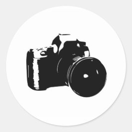  camera ronde sticker