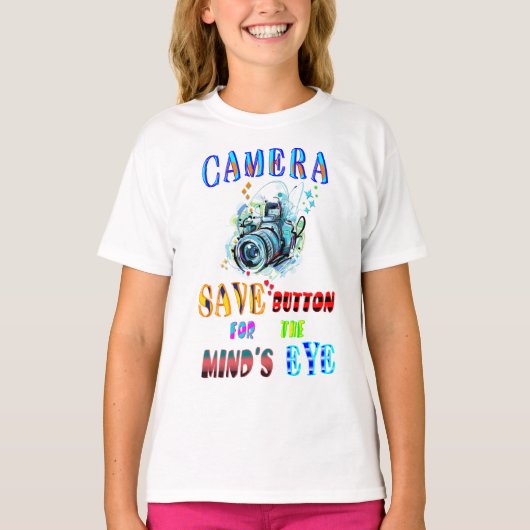 Camera SAVE Button voor het oog van de geest T-shirt (Voorkant)