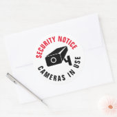 Camera Security Waarschuwing videobewakingsbericht Ronde Sticker (Envelop)