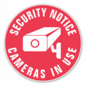 Camera Security Waarschuwing videobewakingsbericht Sticker (Voorkant)