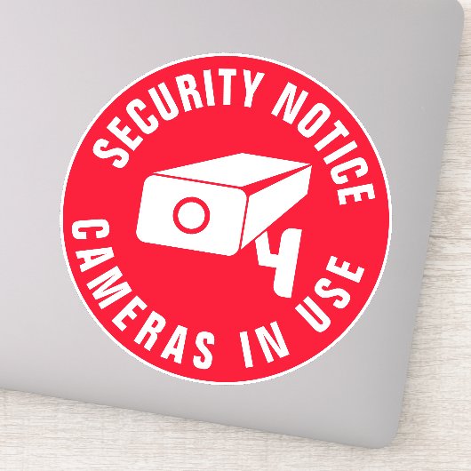 Camera Security Waarschuwing videobewakingsbericht Sticker (Detail)
