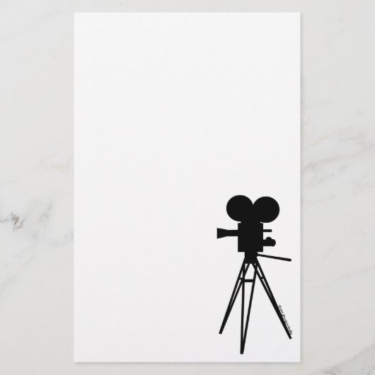  camera Silhouette Stationery Briefpapier (Voorkant)