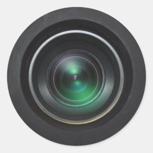 Camera-Sticker Ronde Sticker