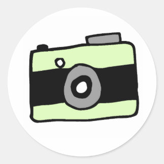 Camera-Sticker Ronde Sticker