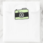 Camera-Sticker Ronde Sticker (Tas)