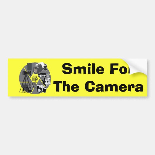 Camera Time Collage Bumpersticker (Voorkant)
