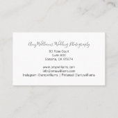 Camera Trouwfotograaf Visitekaartje (Achterkant)