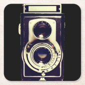  camera vierkante kartonnen onderzetter (Voorkant)