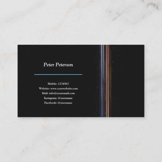 Camera Visitekaartje (Achterkant)