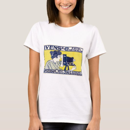 Camera Vrouw, Fotograaf, Van Caspel T-shirt (Voorkant)