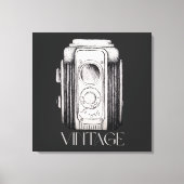  camera zwart canvas afdruk (Voorkant)