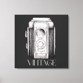  camera zwart canvas afdruk