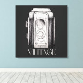  camera zwart canvas afdruk (Insitu (Houten vloer))