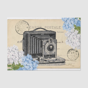  camerablauw, blauw Briefkaart, weefselpapier Tissuepapier