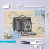 camerablauw, blauw Briefkaart, weefselpapier Tissuepapier (Craft)