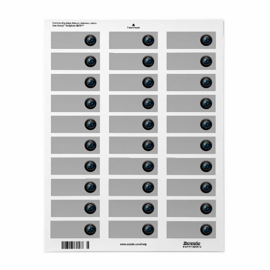 CAMERALENS ADRESETIKETTEN ETIKET (Full Sheet)