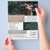 Cameralens, fotografie, fotograaf hire flyer (Hand)