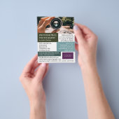 Cameralens, fotografie, fotografe hire flyer (Hand)