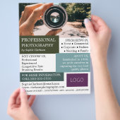 Cameralens, fotografie, fotografe hire flyer (Hand)