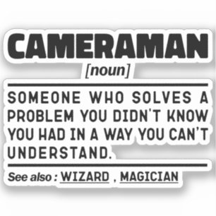 Cameraman Noun Cool Camera Fotografie Lover Funny Sticker