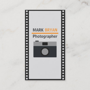 Camerapictogram met filmstrook voor fotograaf visitekaartje