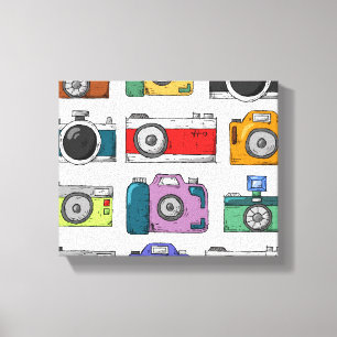 camera's canvas afdruk